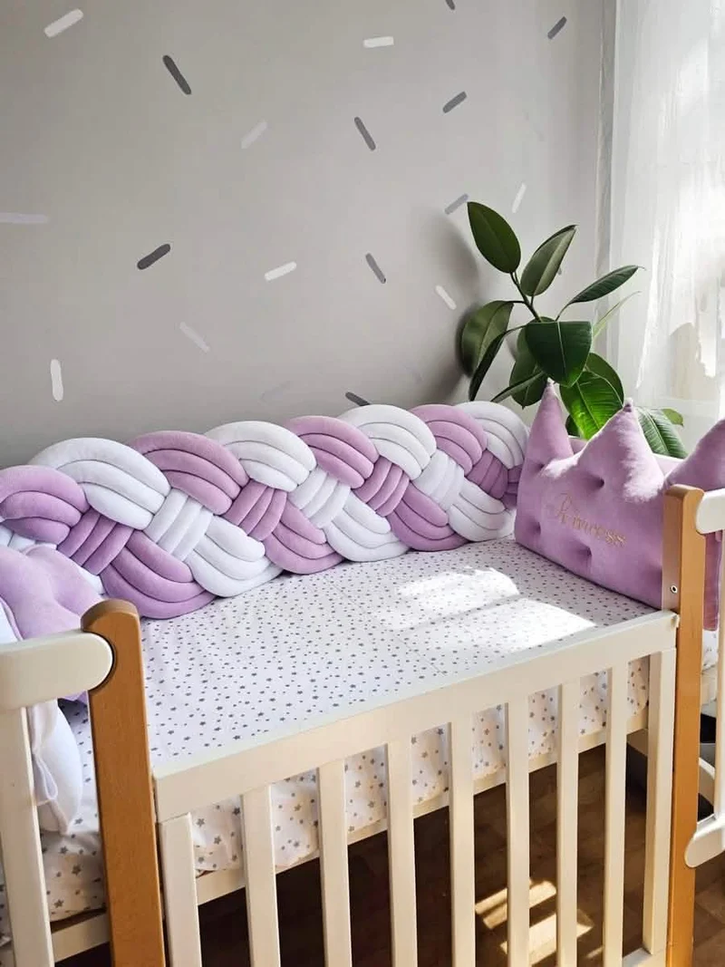 Crib Bumper Beige 35 cm