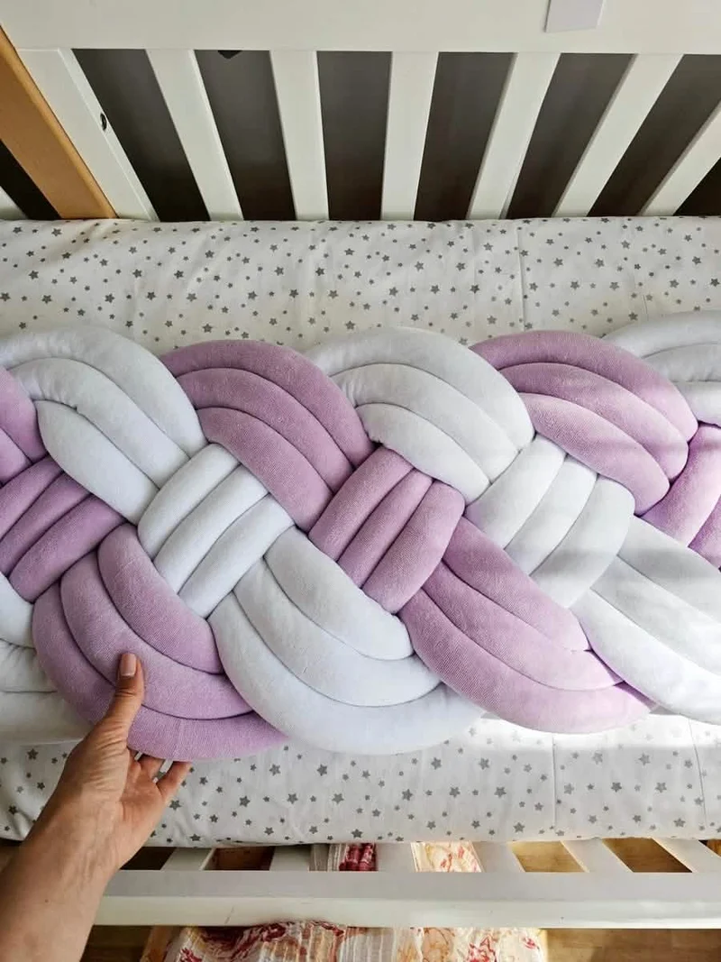 Crib Bumper Beige 35 cm