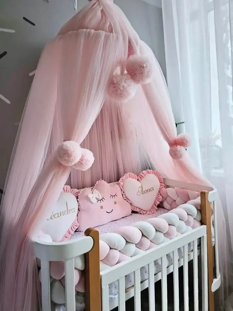 Baby Girl Bedding Set Blush - Cloud & 2 Heart Pillows
