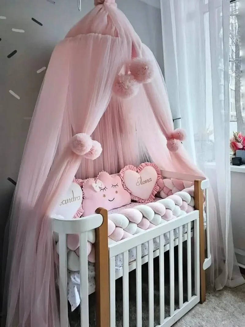 Baby Girl Bedding Set Blush - Cloud & 2 Heart Pillows