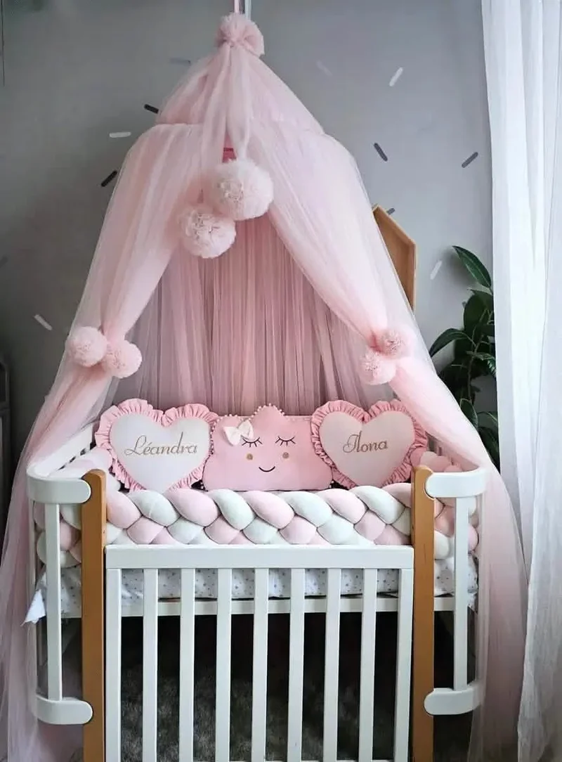 Baby Girl Bedding Set Blush - Cloud & 2 Heart Pillows