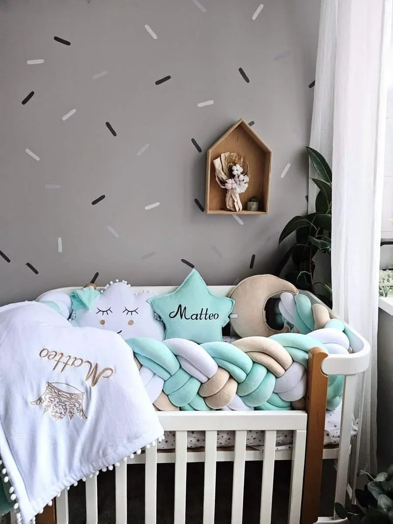 Baby Bedding Set Premium - Cloud Face, Star & Moon