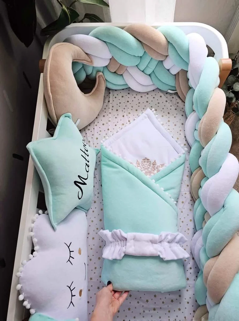 Baby Bedding Set Premium - Cloud Face, Star & Moon