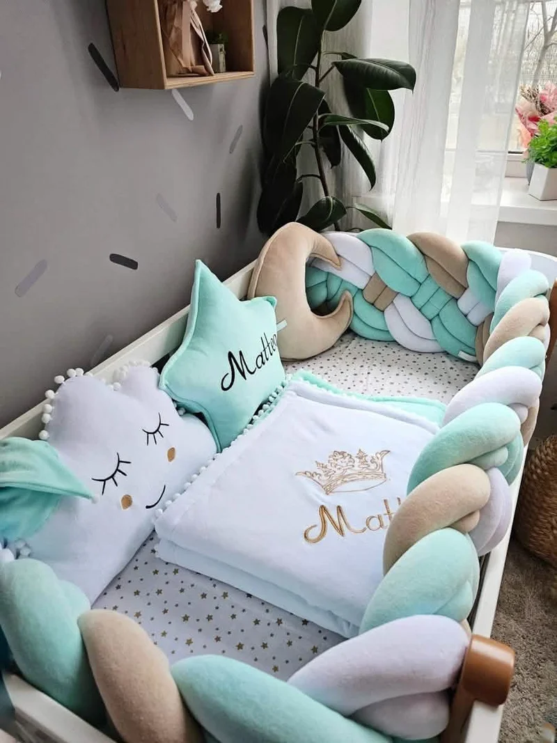 Baby Bedding Set Premium - Cloud Face, Star & Moon