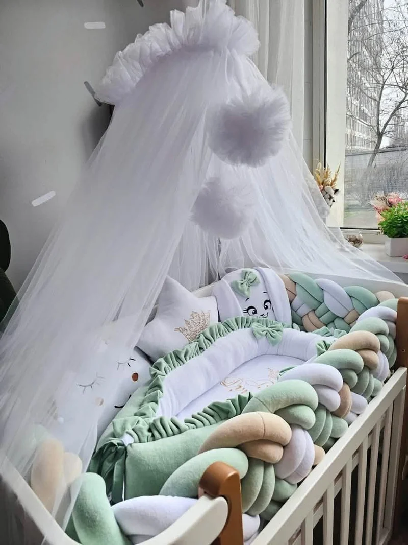 Baby Bedding Set Luxury - Cloud Face, Star & Bunny