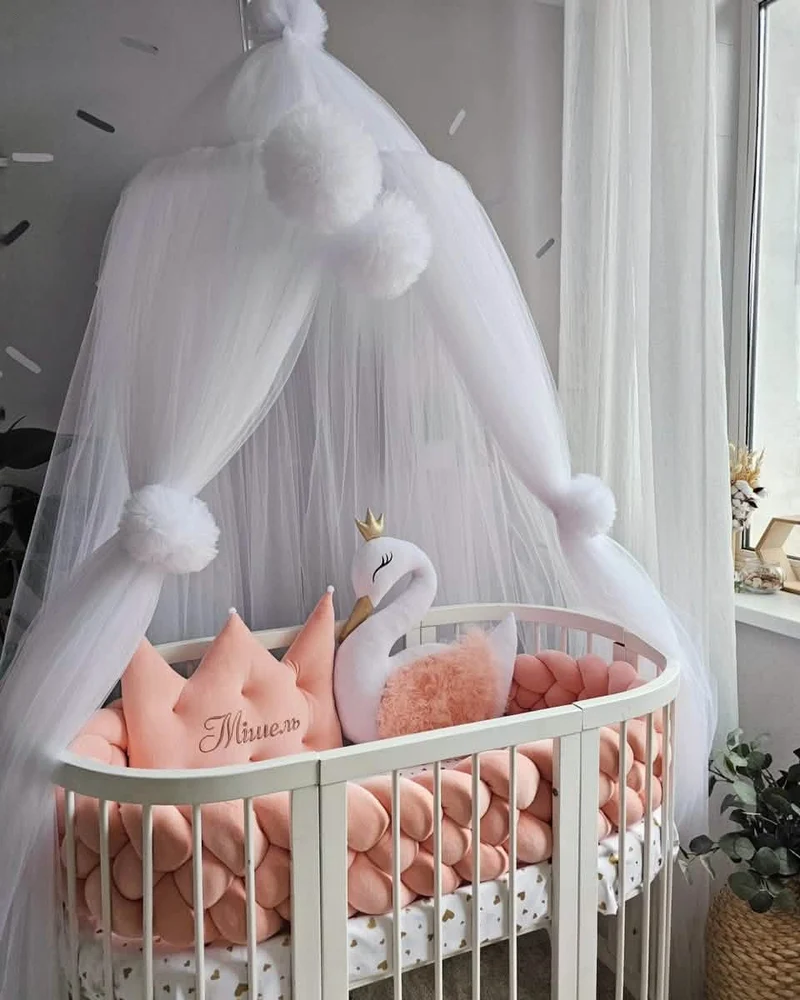 Baby Girl Bedding Set Luxury - Princess Swan & Crown