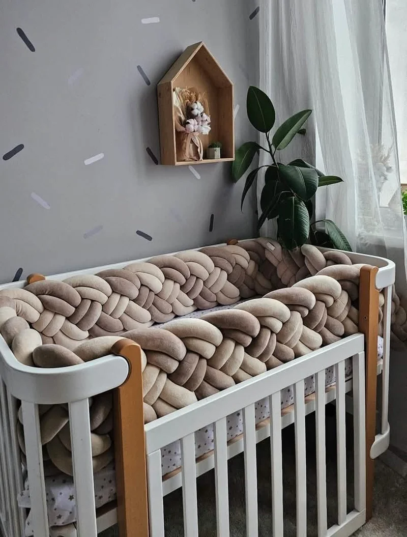 Braided Crib Bumper 25 cm - Gender Neutral