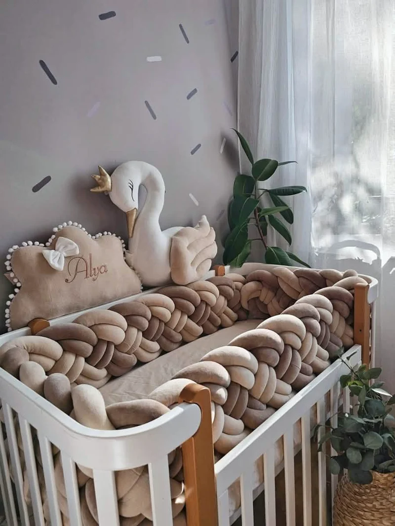 Braided Crib Bumper 25 cm - Gender Neutral