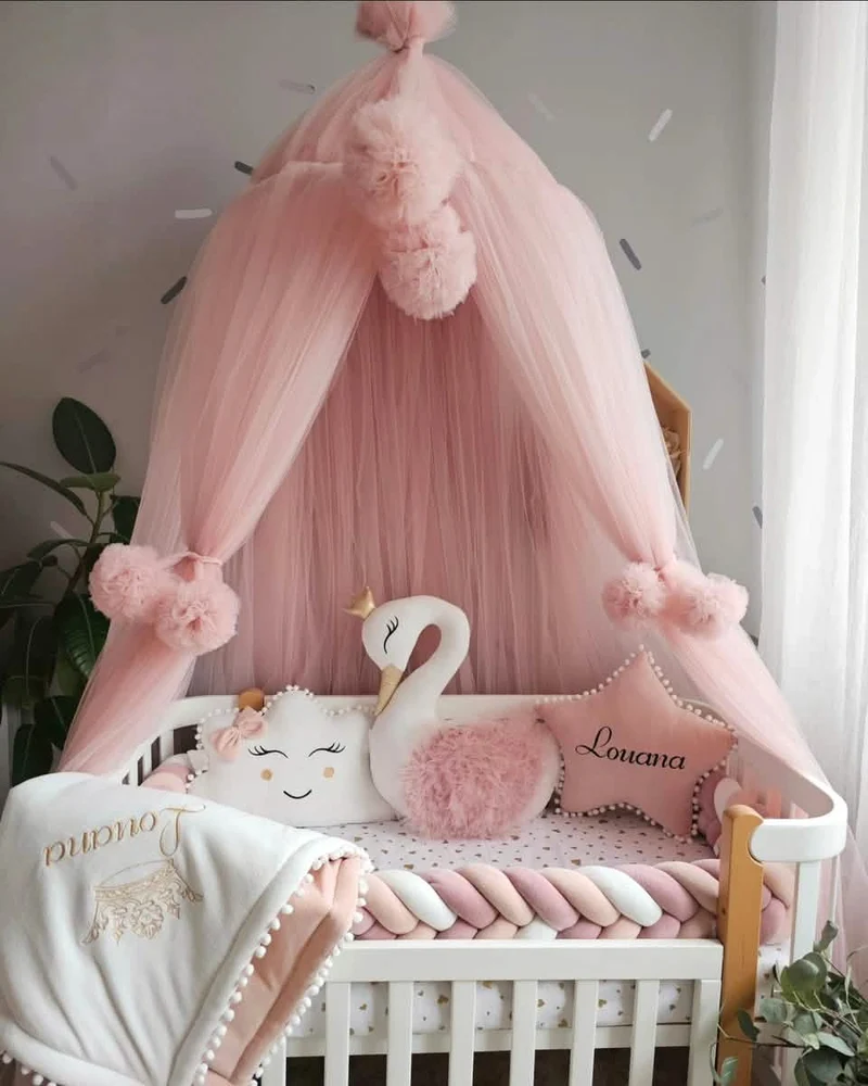 Baby Girl Bedding Set Luxury - Princess Swan, Star & Cloud