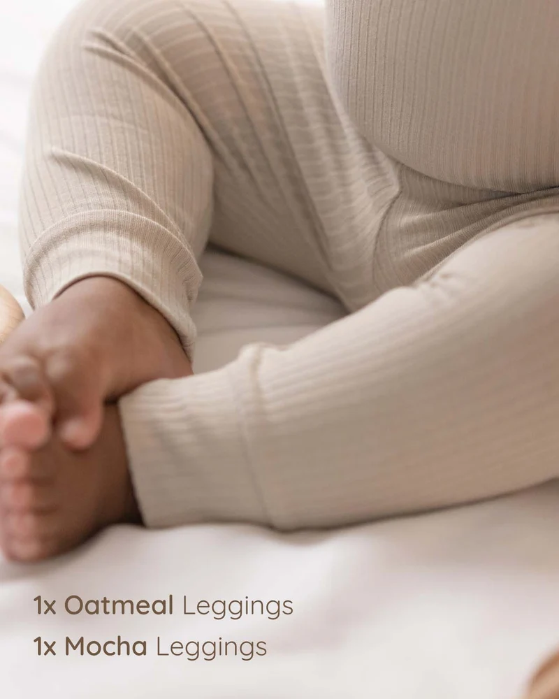 BABYGO® Gerippte Baby-Leggings | 2er-Pack