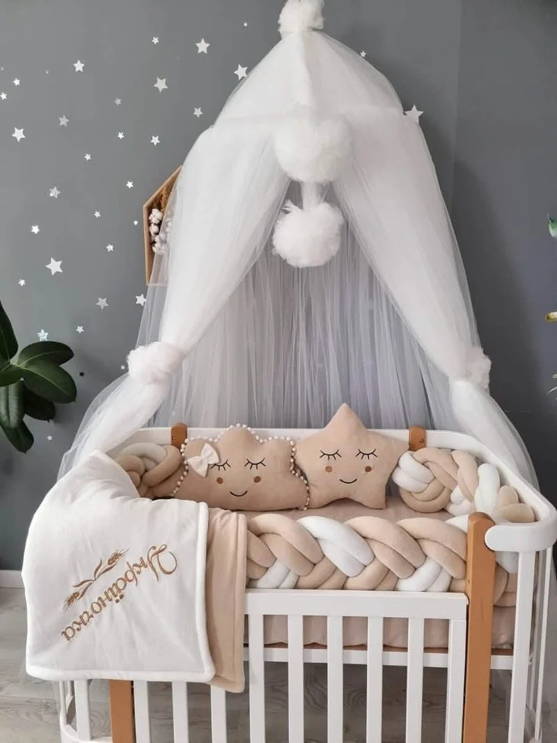 Baby Bedding Set Beige - Star & Cloud Pillows