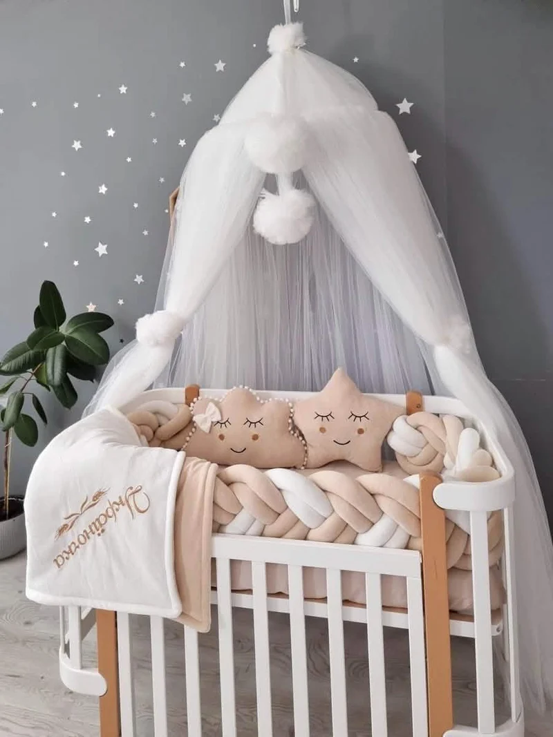 Baby Bedding Set Beige - Star & Cloud Pillows