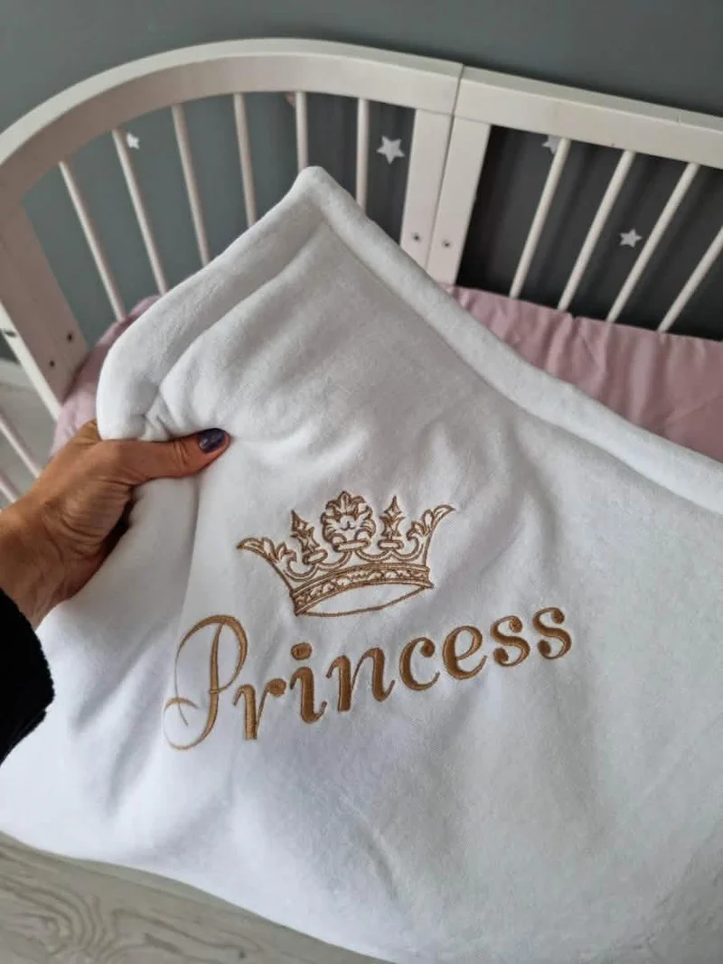 Personalized baby bedding set for girl blush 25 cm