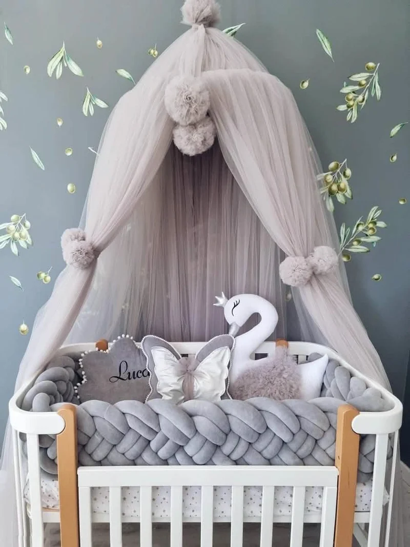 Baby Bedding Set Gray - Princess Swan, Butterfly & Cloud