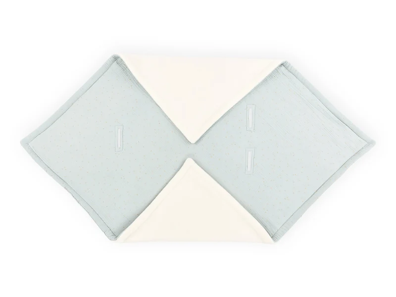 Babydecke für Babyschale Winter aus Musselin – Goldene Punkte, weich & luftig