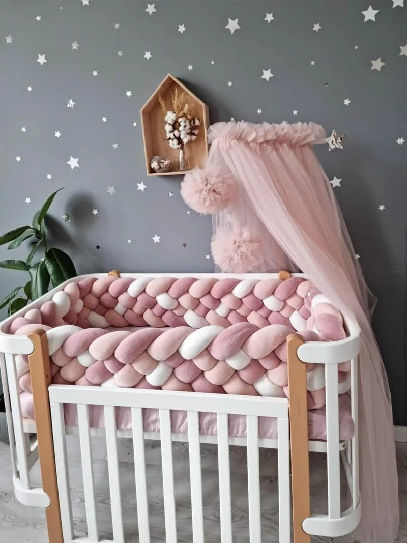 Triple Braided Crib Bumper 25 cm