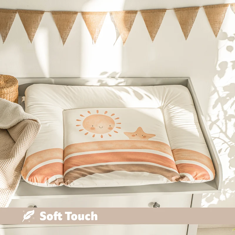Wickelauflage "Softy", kleine Eulen rosa 85/75