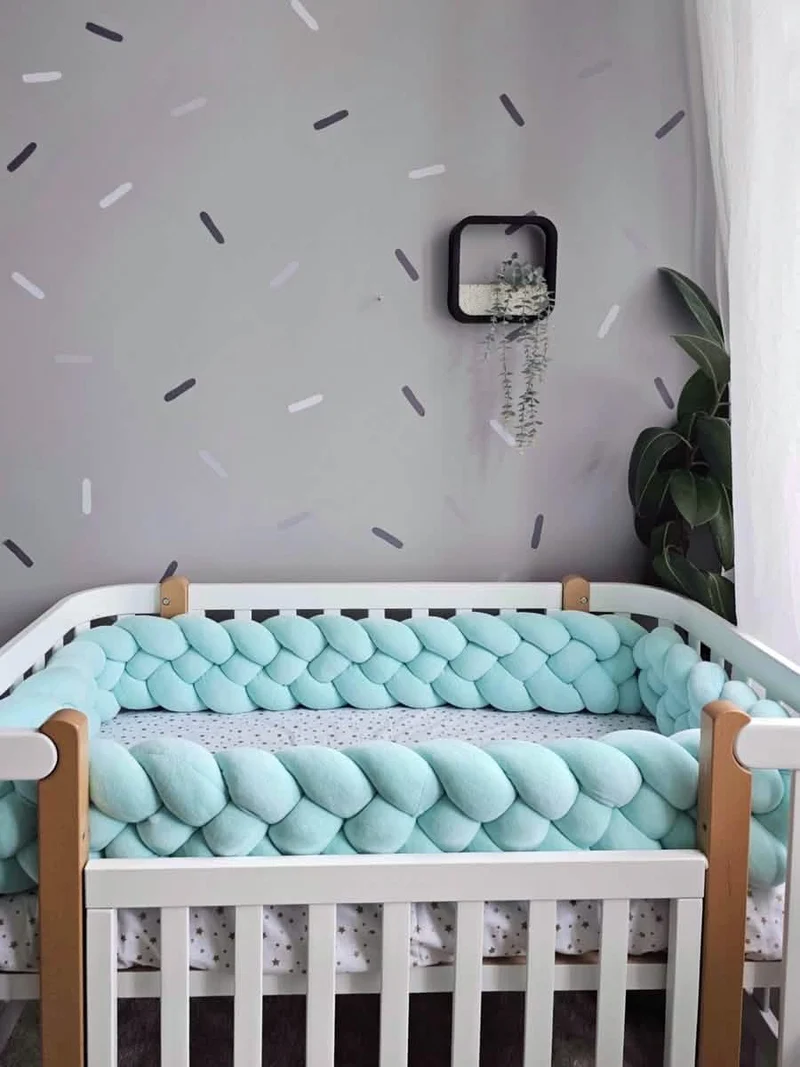 Crib Bumper Double Mint 20 cm