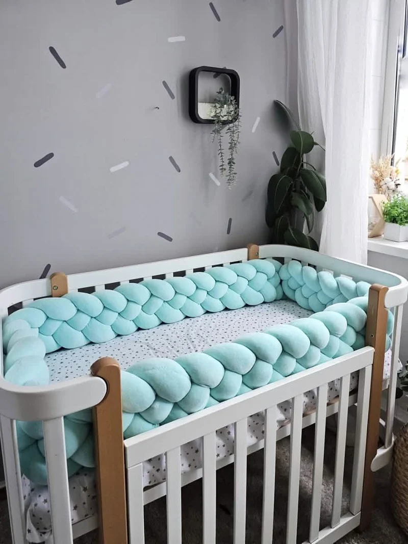 Crib Bumper Double Mint 20 cm