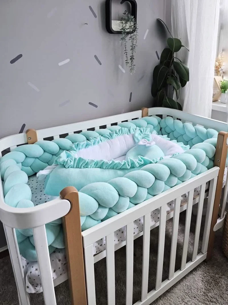 Crib Bumper Double Mint 20 cm