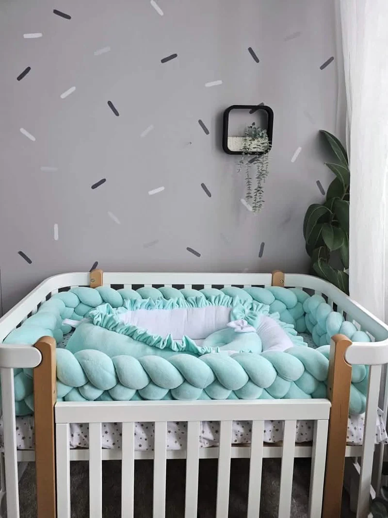 Crib Bumper Double Mint 20 cm
