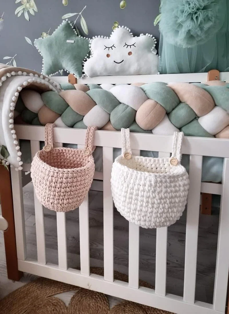 Baby Bedding Set Pistachio & Beige - Decorative Pillows