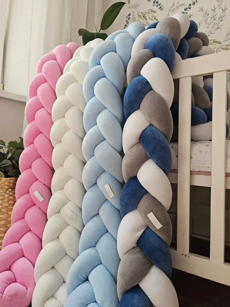 Braided Crib Bumper 15 cm