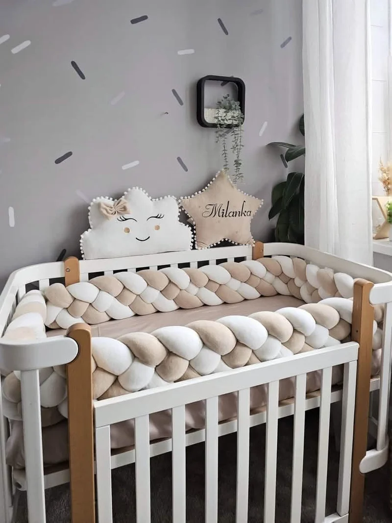 Beige Creamy Baby Bedding Set - Gender Neutral Nursery Decor