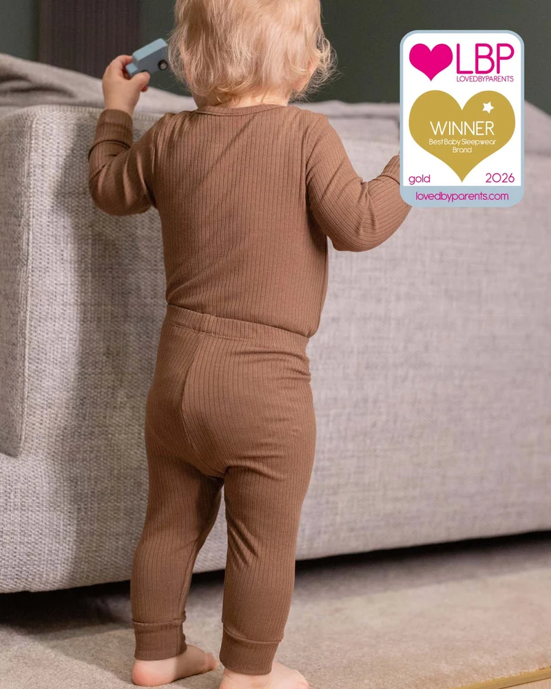 BABYGO® Mocha Langer Rippstrick-Body & Leggings