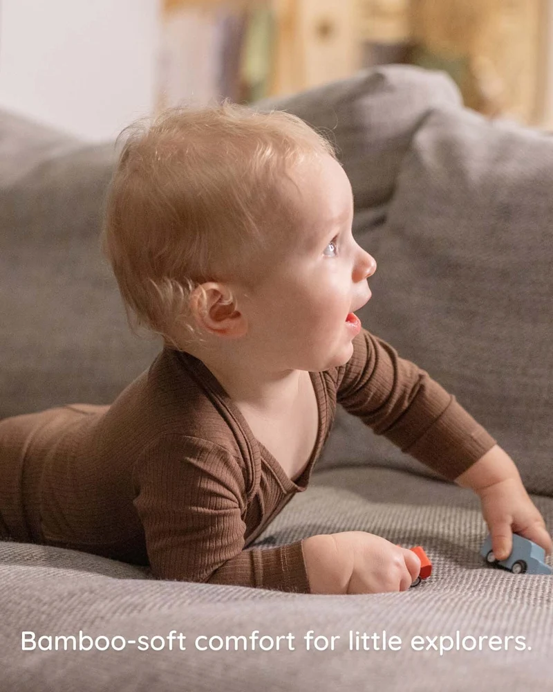 BABYGO® Mocha Langer Rippstrick-Body & Leggings
