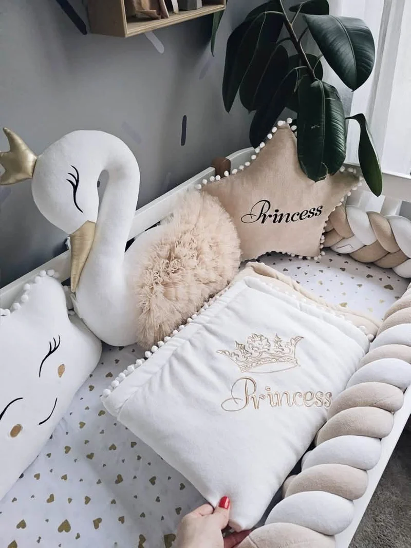 Baby Bedding Set Beige - Princess Swan, Star & Cloud