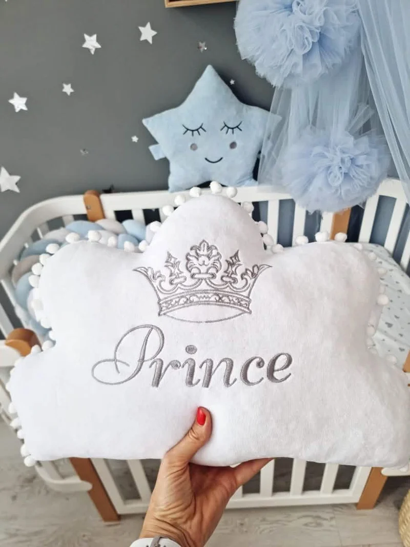 Personalized Cloud Baby Pillow with Name 50 cm