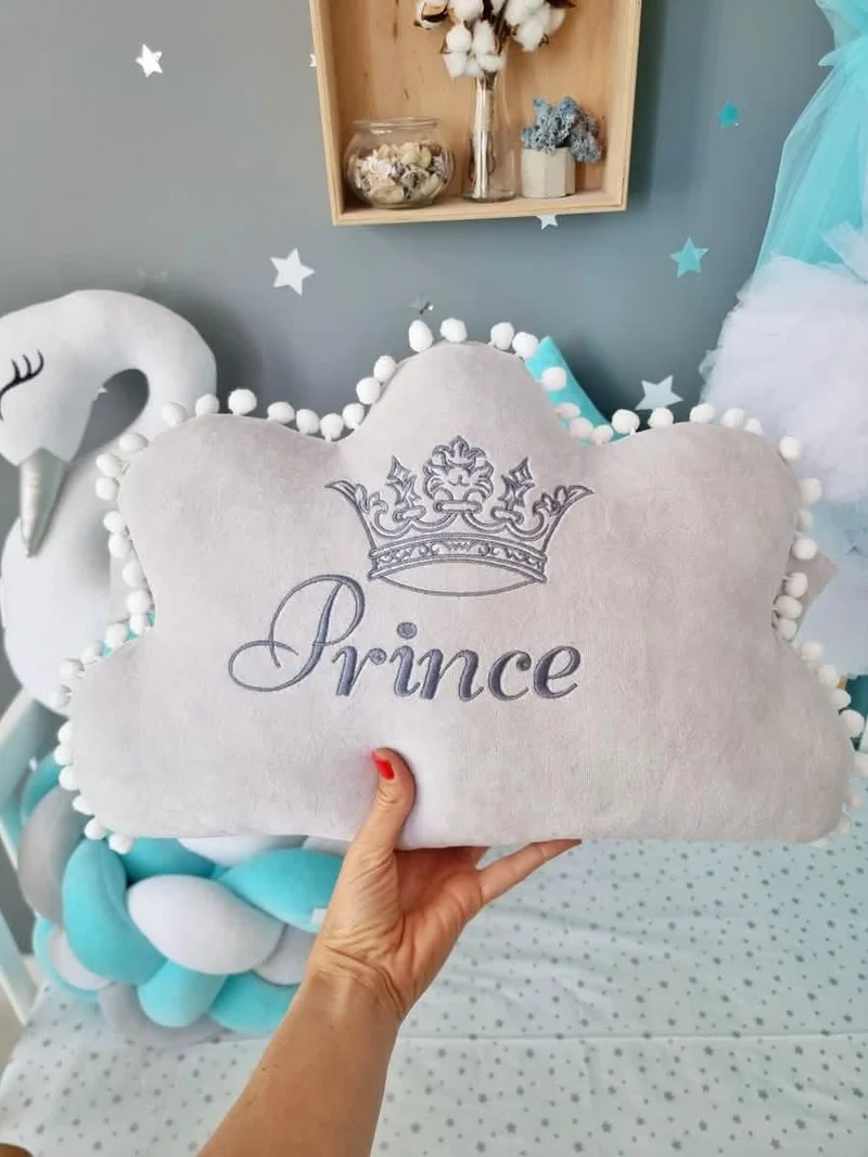 Personalized Cloud Baby Pillow with Name 50 cm