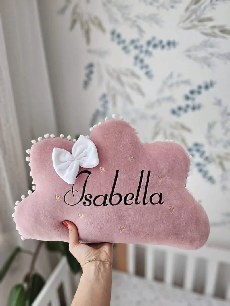 Personalized Cloud Baby Pillow with Name 50 cm