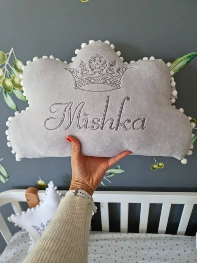 Personalized Cloud Baby Pillow with Name 50 cm