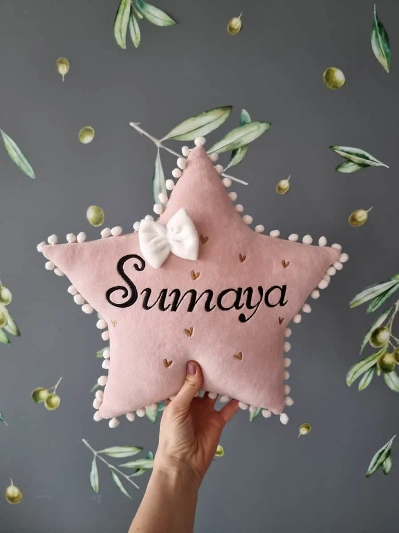 Personalized Star Baby Pillow 40 cm