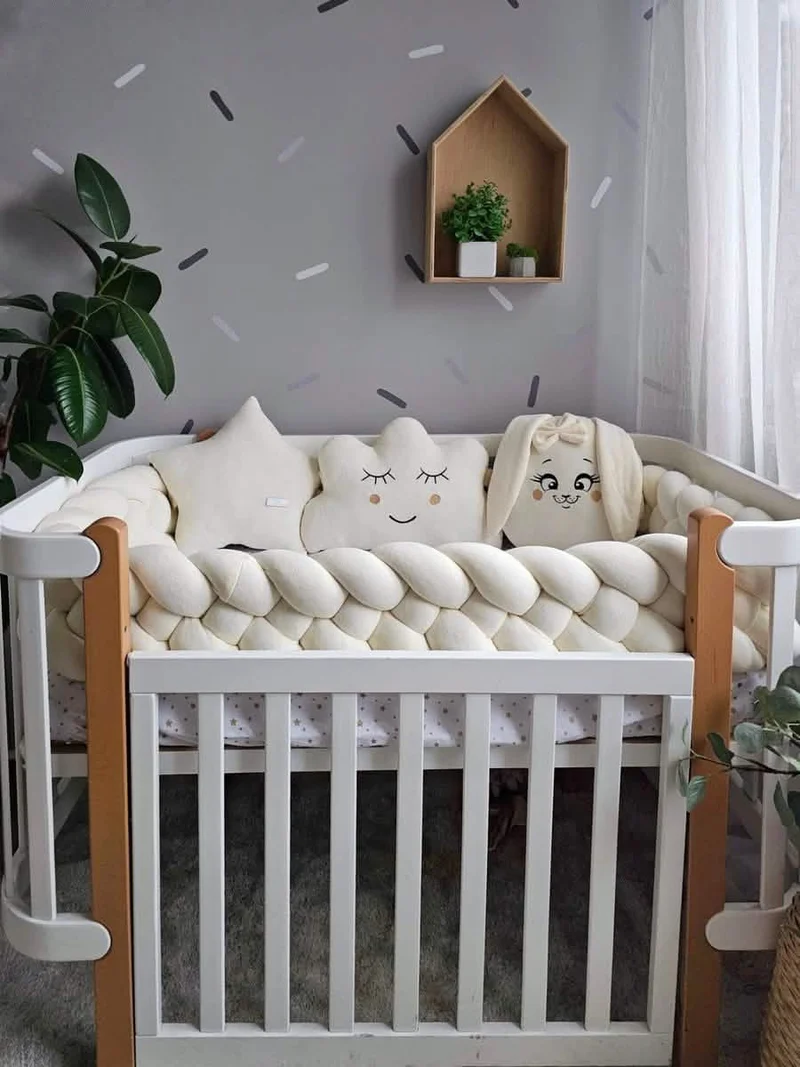 Baby Bedding Set - Cloud Face, Star & Bunny Pillows