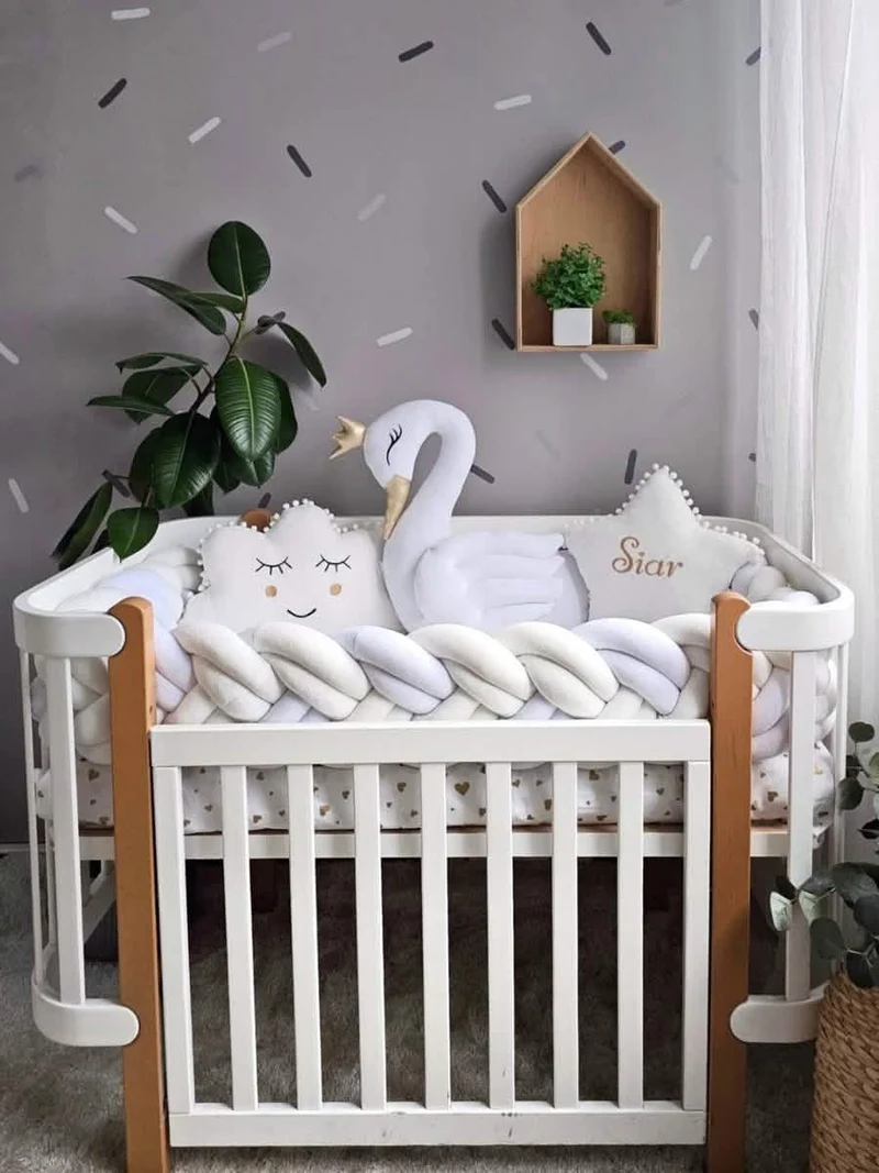 Baby Bedding Set White - Princess Swan, Cloud & Star