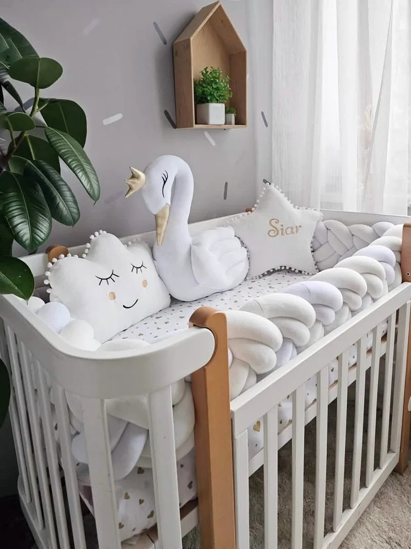 Baby Bedding Set White - Princess Swan, Cloud & Star