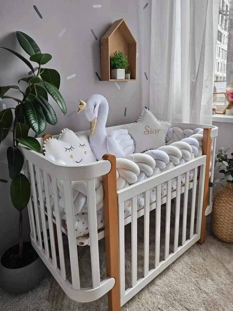 Baby Bedding Set White - Princess Swan, Cloud & Star