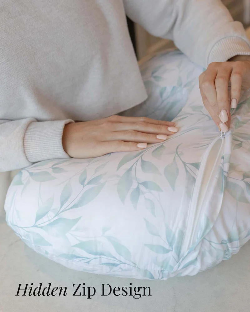 BABYGO® Stillkissenbezug mit grünem Blatt