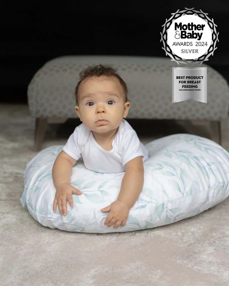 BABYGO® Stillkissenbezug mit grünem Blatt