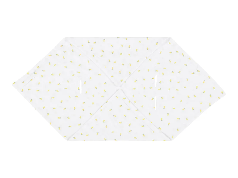 Babydecke für Babyschale Sommer aus Musselin mit Zitronenmotiv – leicht & luftig
