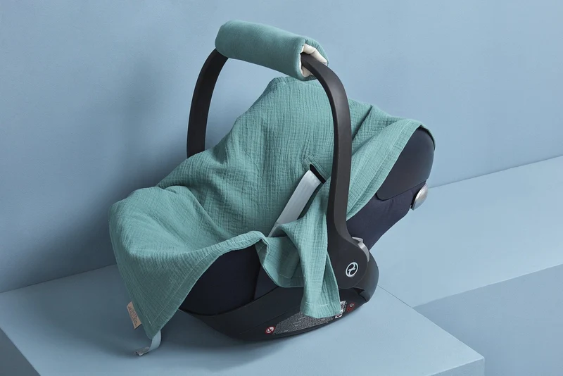 Babydecke für Babyschale Sommer aus Musselin – leicht & luftig, 100 % Baumwolle