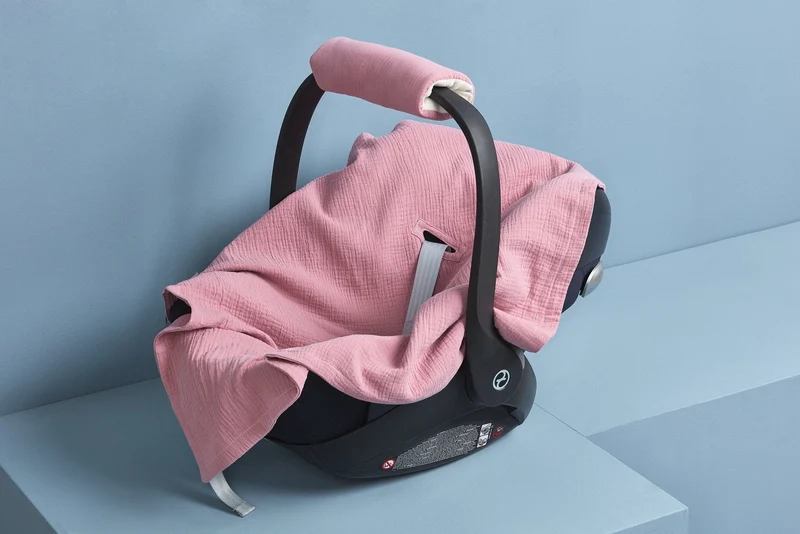 Babydecke für Babyschale Sommer aus Musselin – leicht & luftig, 100 % Baumwolle