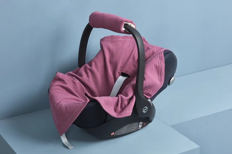 Babydecke für Babyschale Sommer aus Musselin – leicht & luftig, 100 % Baumwolle