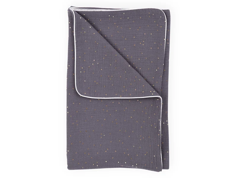 Babydecke Musselin – Goldene Punkte