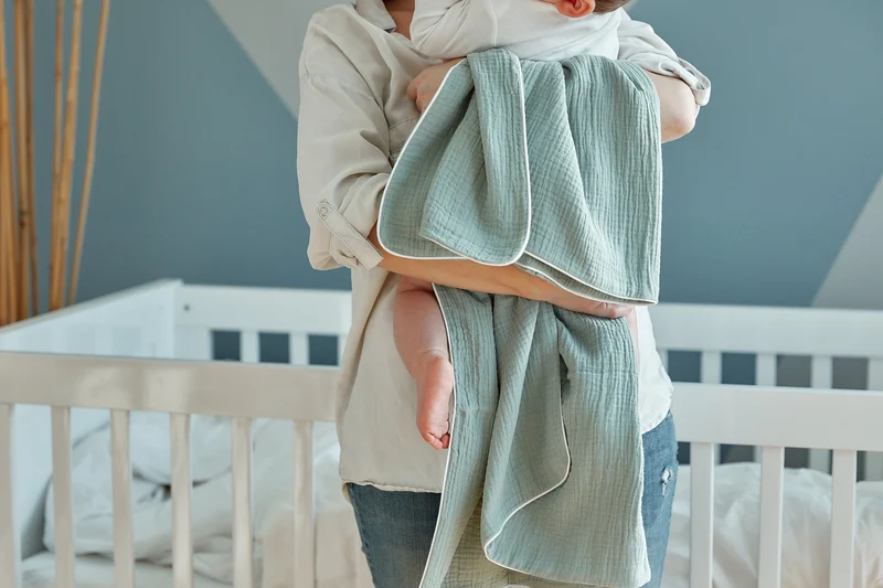 Babydecke Musselin Uni