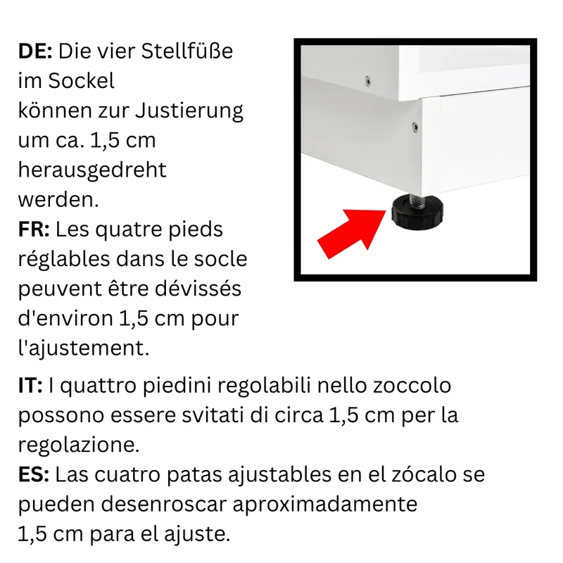 Stauraumregal für MALM-Kommode mit 4 Schubladen – Weiß