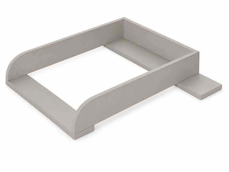 Wickelaufsatz für GULLABERG-Kommode mit 3 Schubladen – grau, mit Abdeckblenden – Wickelfläche 50 × 70 cm